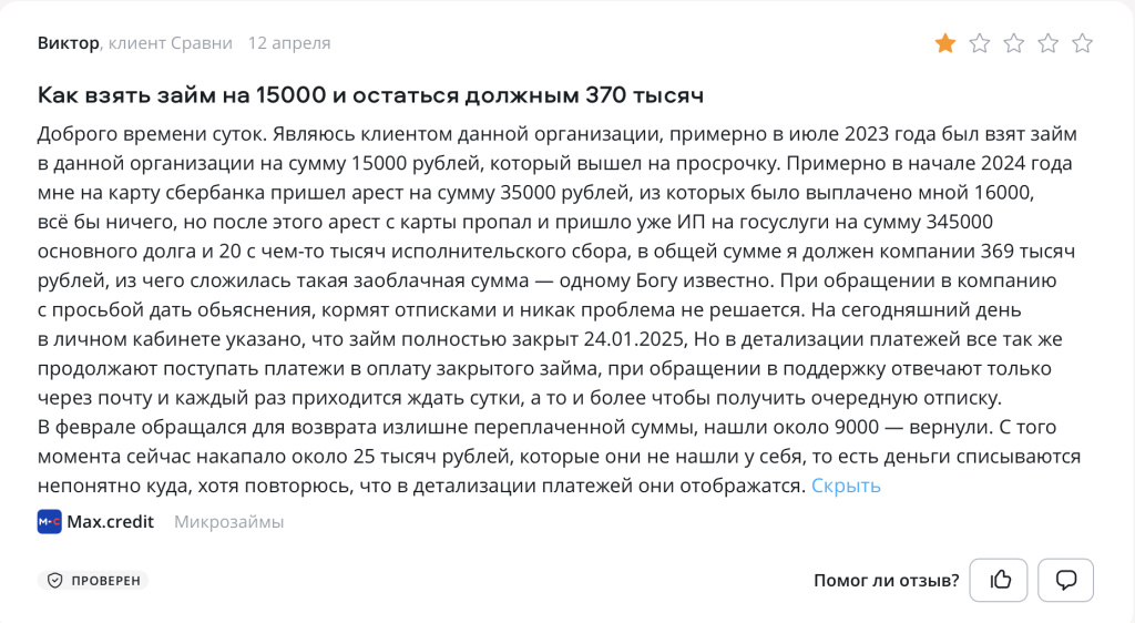 Отзывы должников Отзывы должников