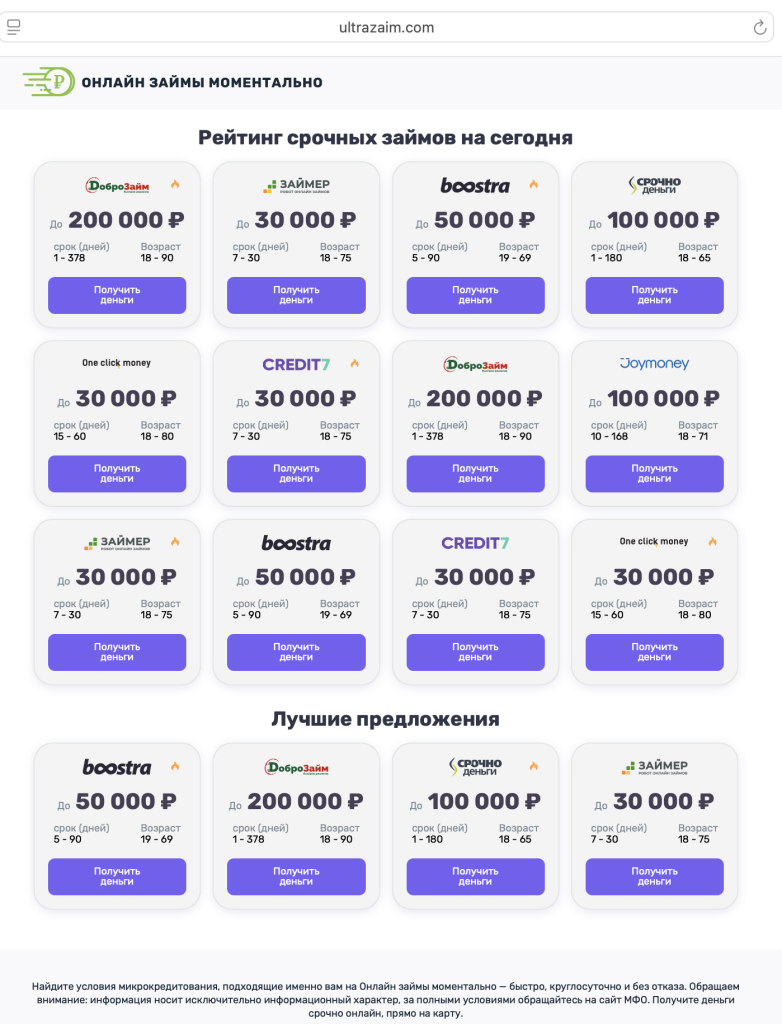 Витрина сервиса