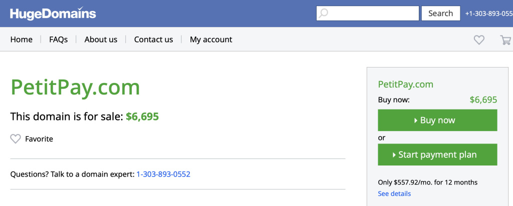 Домен petitpay