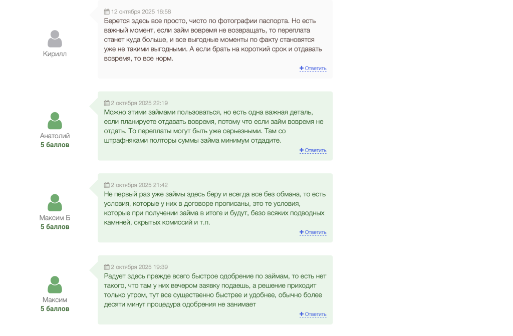 Отзывы должников Отзывы должников