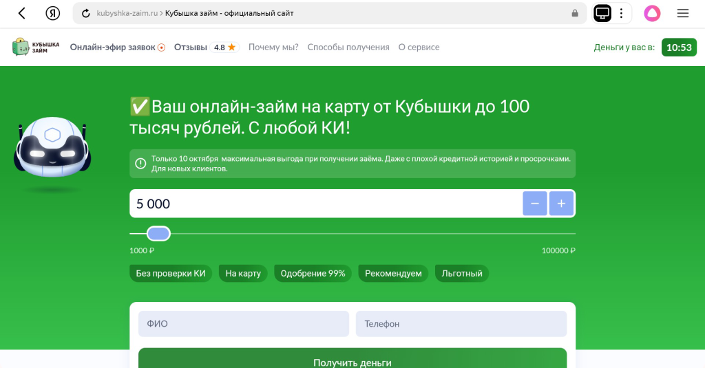 Кубышка Займ