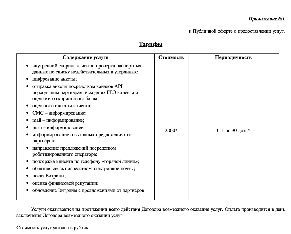 Стоимость подписки Big-Zaym