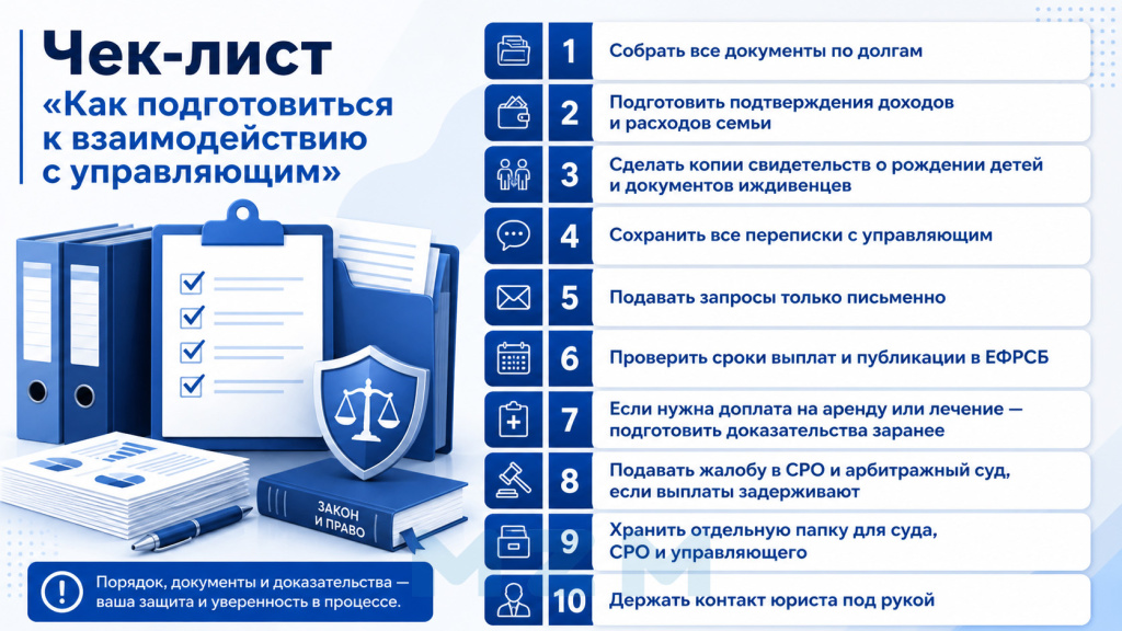 Чек-лист Как подготовиться к взаимодействию с управляющим