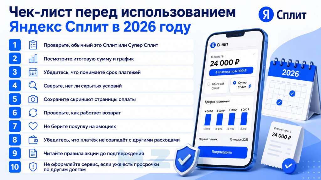 Чек-лист перед использованием Яндекс Сплит
