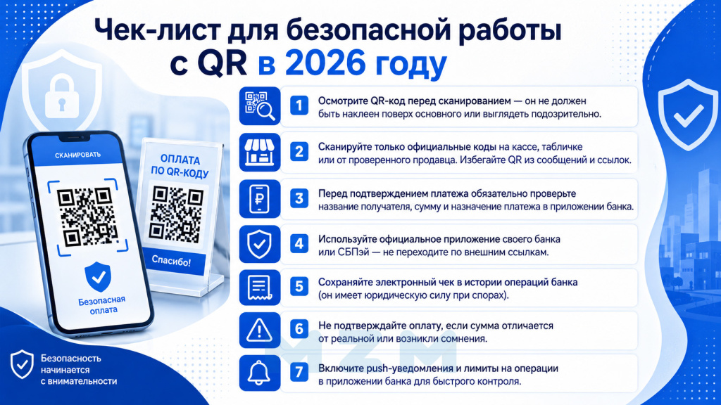 Чек-лист для безопасной работы с QR