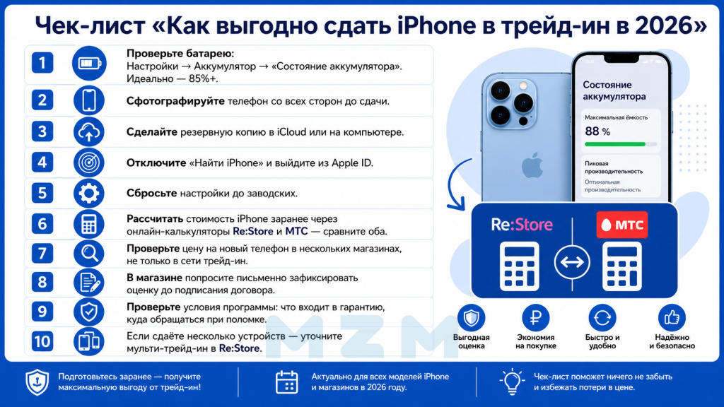 Чек-лист Как выгодно сдать iPhone в трейд-ин