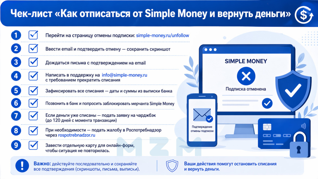чек-лист Simple Money