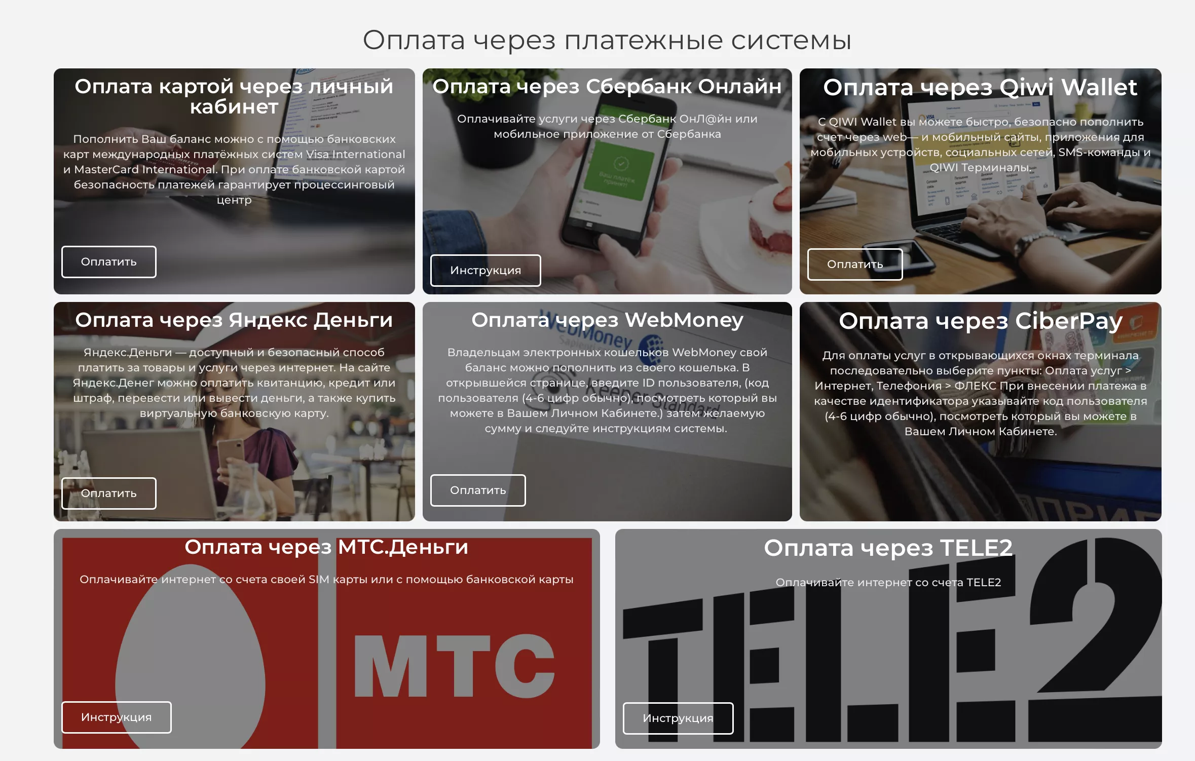 Онлайн-способы пополнения баланса МКС